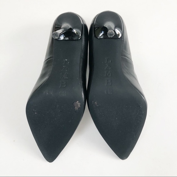 L.A.M.B.  Black Silver High Heels Leather - Picture 7 of 8